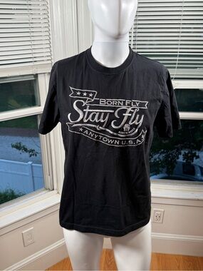 'Stay Fly' Graphic Tee - Black